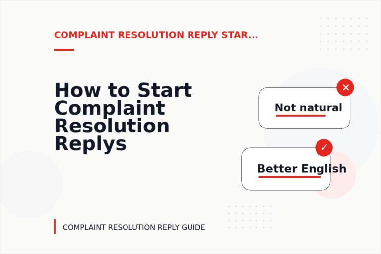 How to Start Complaint Resolution Replys Clearly How to Start Complaint Resolution Replys Clearly
