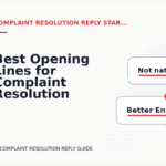 Best Opening Lines for Complaint Resolution Replys