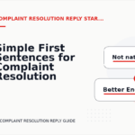 Simple First Sentences for Complaint Resolution Replys