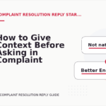 How to Give Context Before Asking in Complaint Resolution Reply English