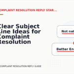 Clear Subject Line Ideas for Complaint Resolution Replys