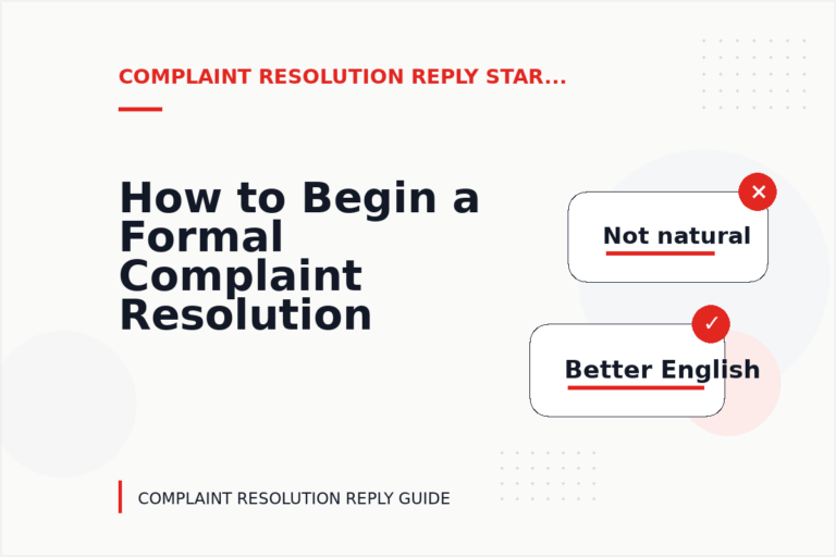 How to Begin a Formal Complaint Resolution Reply How to Begin a Formal Complaint Resolution Reply