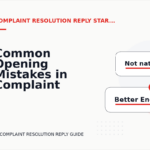 Common Opening Mistakes in Complaint Resolution Replys