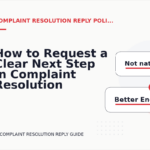 How to Request a Clear Next Step in Complaint Resolution Reply English