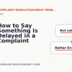 How to Say Something Is Delayed in a Complaint Resolution Reply