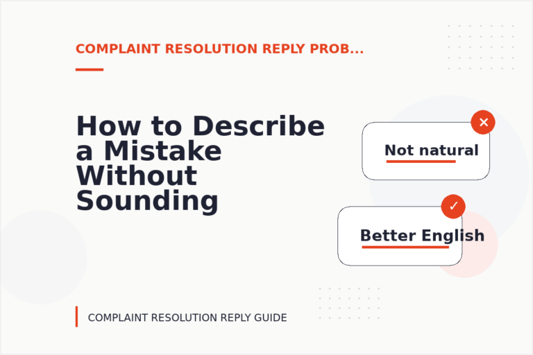 How to Describe a Mistake Without Sounding Rude in Complaint Resolution Reply English How to Describe a Mistake Without Sounding Rude in Complaint Resolution Reply English