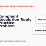 Complaint Resolution Reply Practice: Problem and Solution Replies