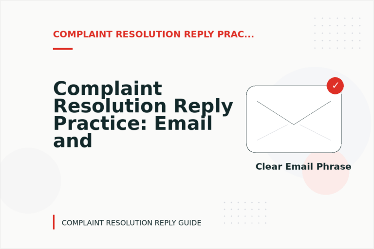 Complaint Resolution Reply Practice: Email and Message Examples