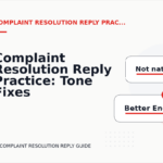 Complaint Resolution Reply Practice: Tone Fixes for Real Situations