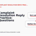 Complaint Resolution Reply Practice: Questions and Answers