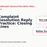 Complaint Resolution Reply Practice: Closing Lines and Follow-Ups